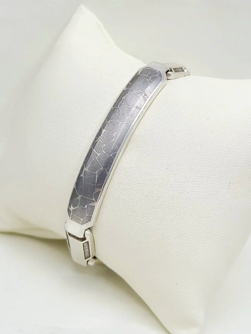 David Yurman Fused ID Bracelet in Sterling Silver w/ Meteorite - RARE